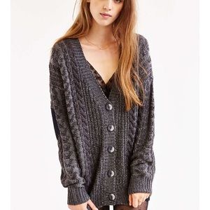 Olive & Oak Elbow Patch Cardigan - UO